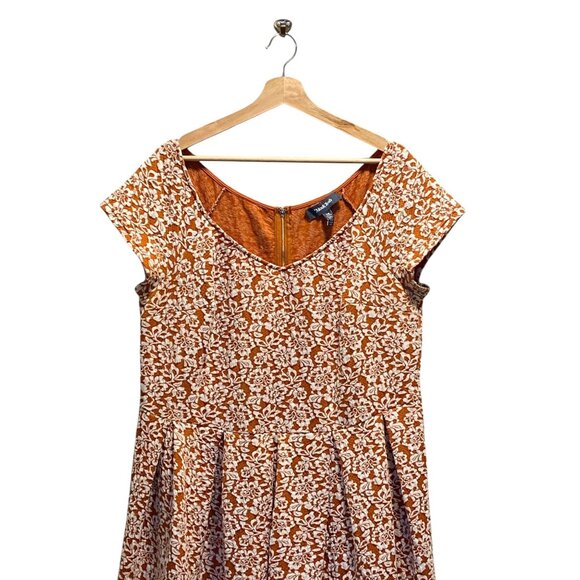 ModCloth Brocade Dress Orange Size 1X - Picture 6 of 13